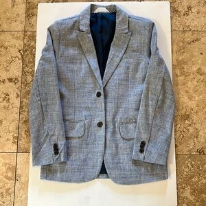 Blue Linen Boys Blazer, Size 12, NWT